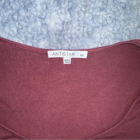 Maroon Synched Cropped T-shirt Size XS - Picture 4 of 5